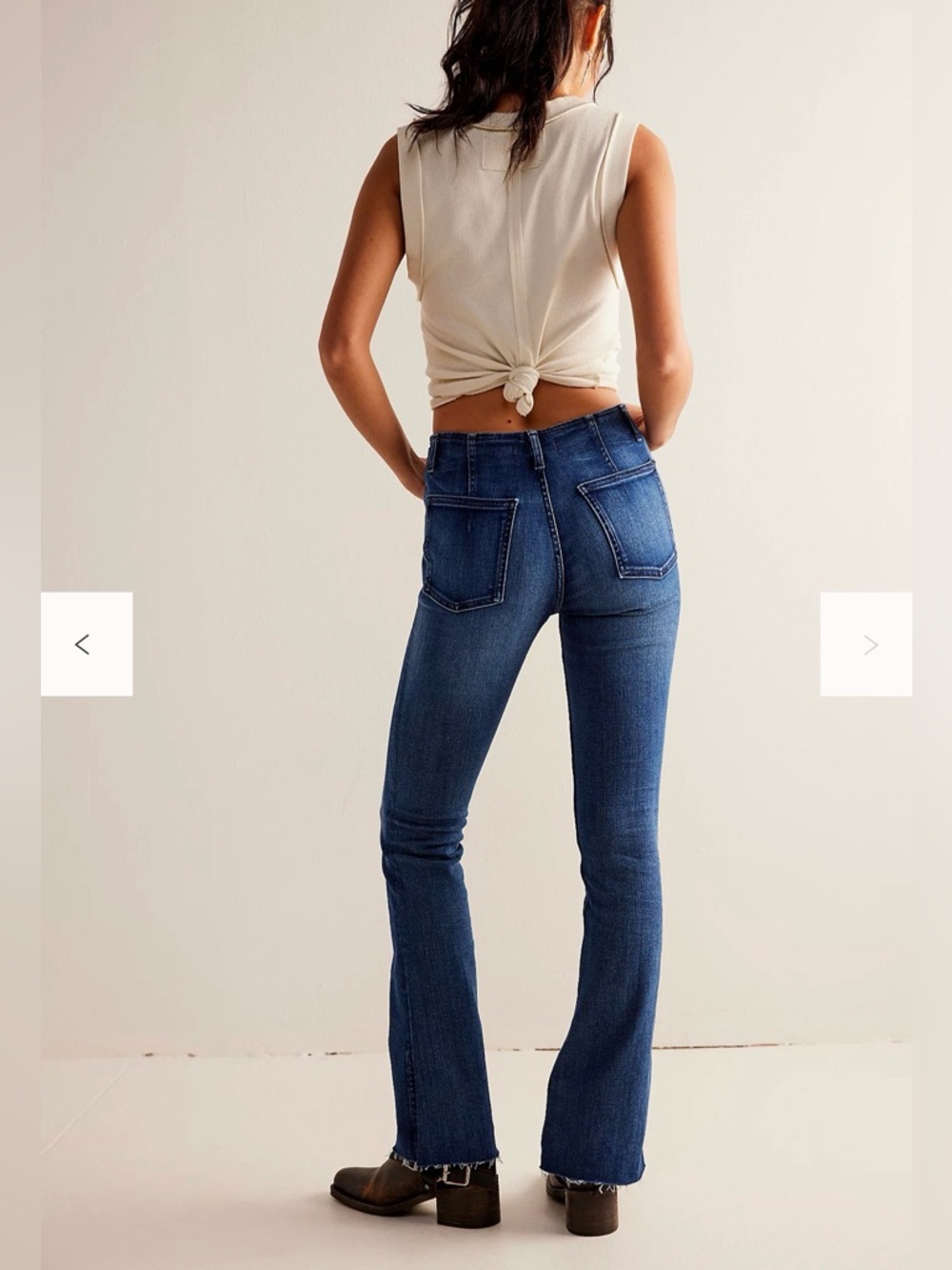 Free People We The Free Level Up Slit Slim Flare Jeans - Picture 5 of 8